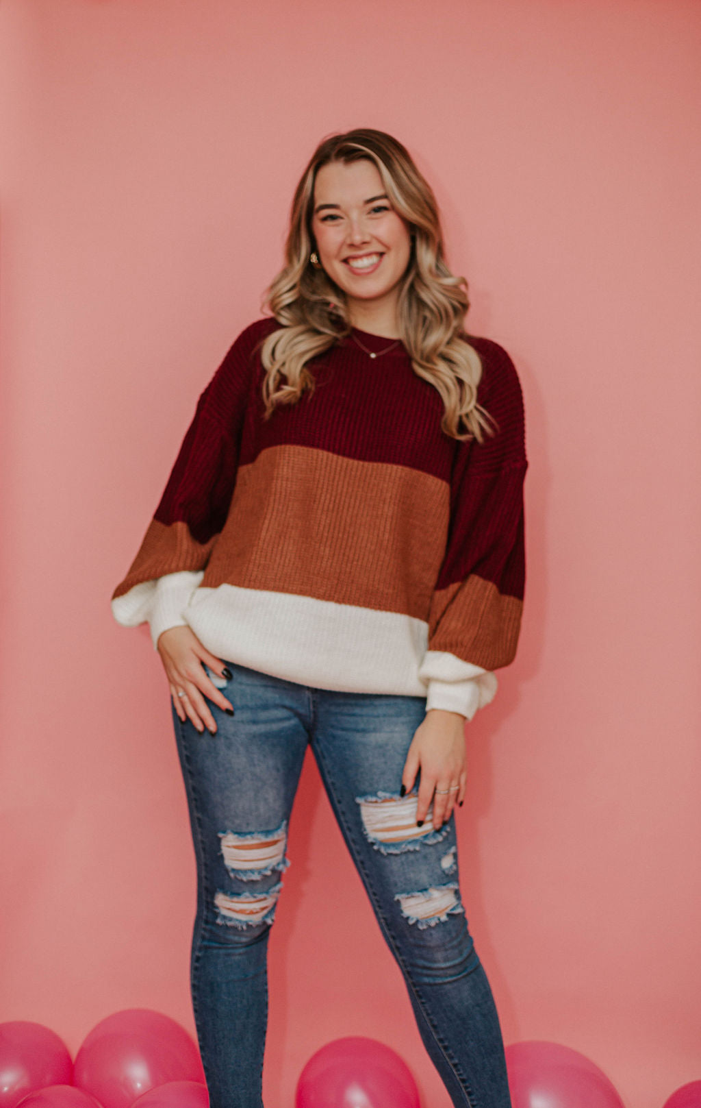 Callie Block Sweater