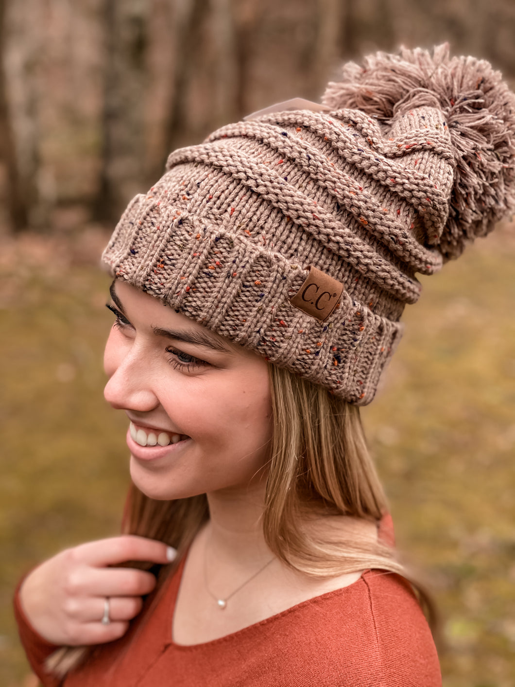 CC Oversize Slouchy Beanie with Pom