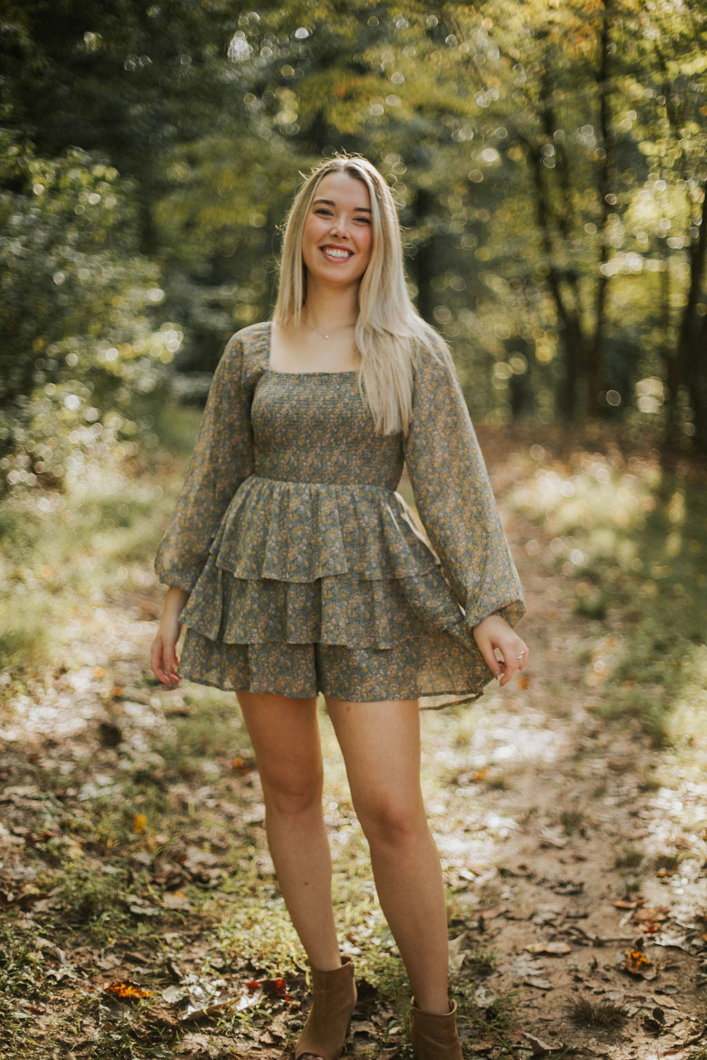 Fall Paisley Romper Dress